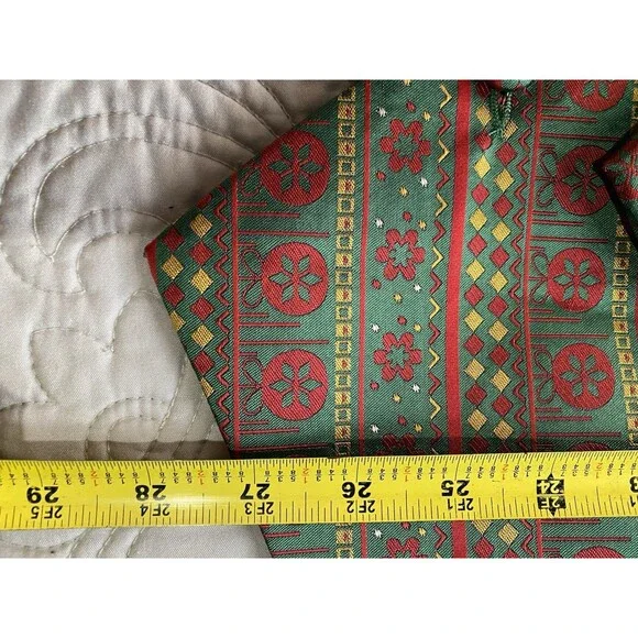 NWT 4 Pc Hi Tie XL Holiday Christmas Vest, Tie, Cuff Links, Handkerchief C6 - Picture 9 of 13